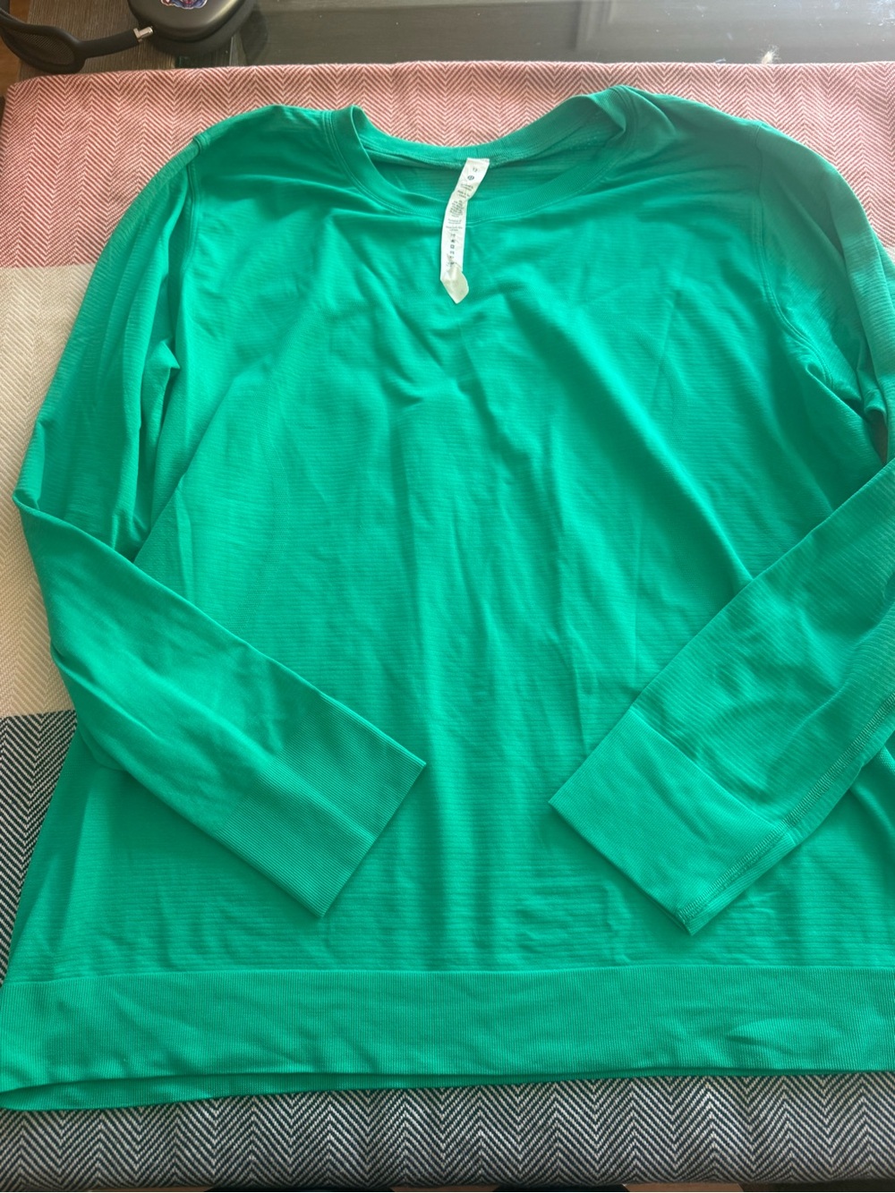 Lululemon Swiftly Relaxed Long Sleeve Top Green Size 12 Seamless Athletic
